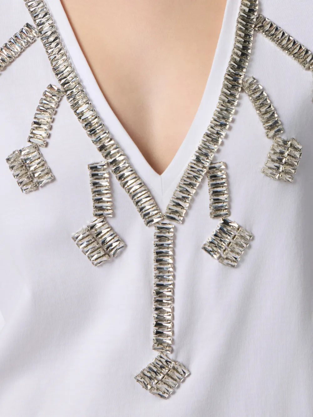 Philipp Plein T-shirt met V-hals Wit