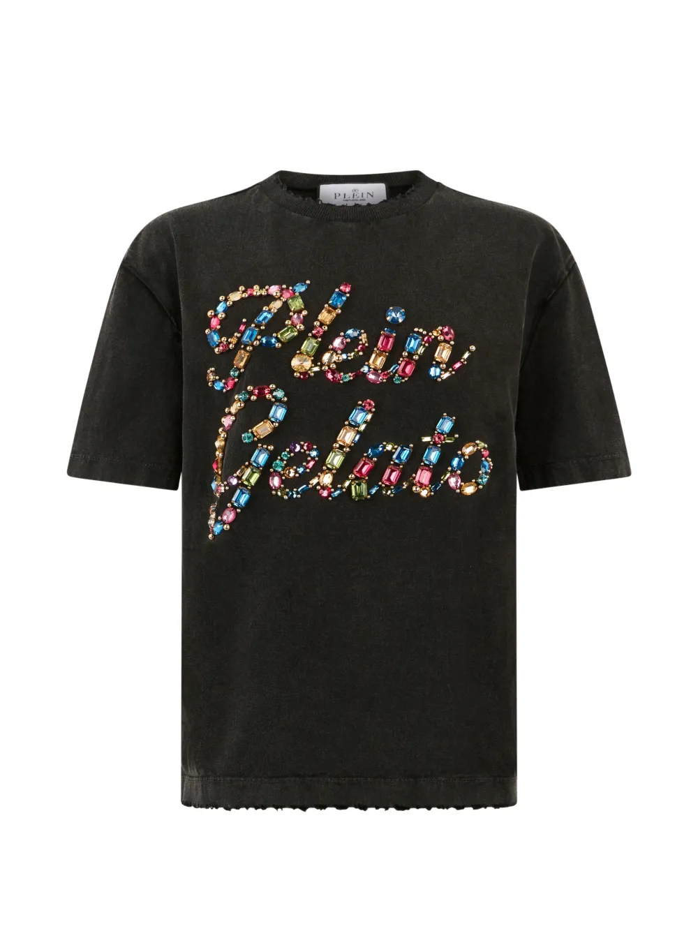 Philipp Plein T-Shirt mit Kristallen - Schwarz