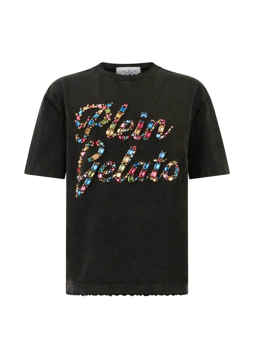 Philipp Plein T-shirt con decorazione di cristalli - Nero