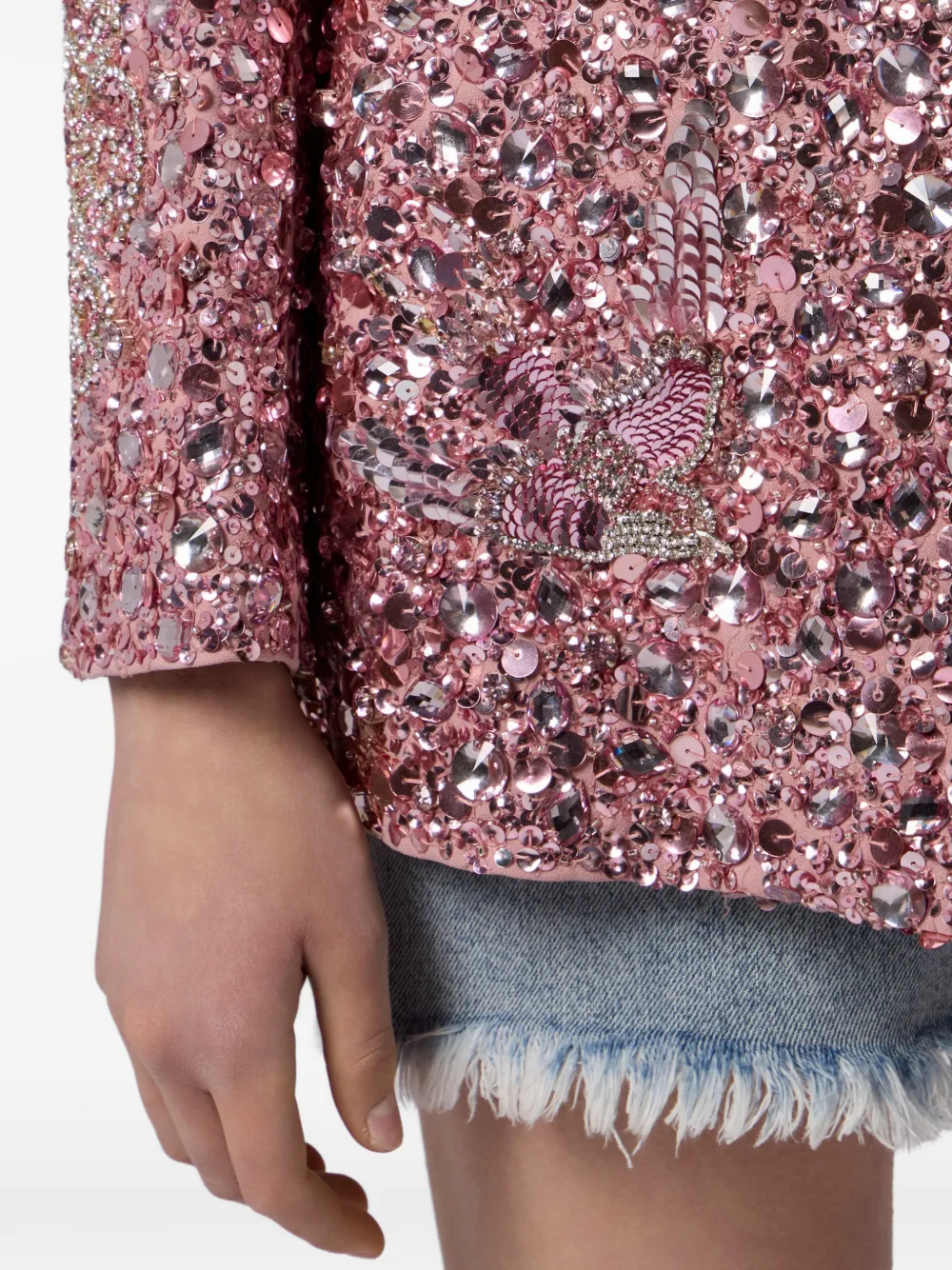 Philipp Plein Blazer verfraaid met pailletten Roze
