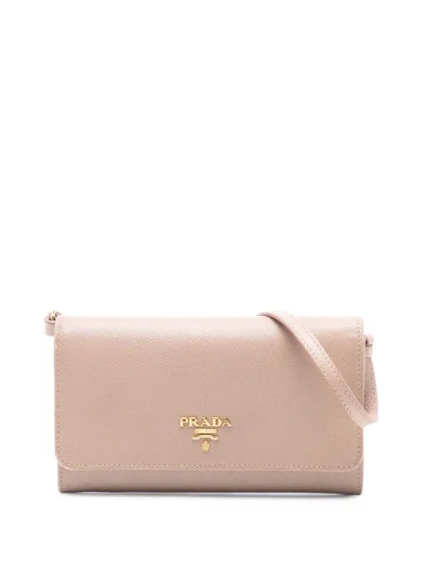 Prada Pre-Owned 2010-2025 Saffiano Wallet on Strap crossbody bag