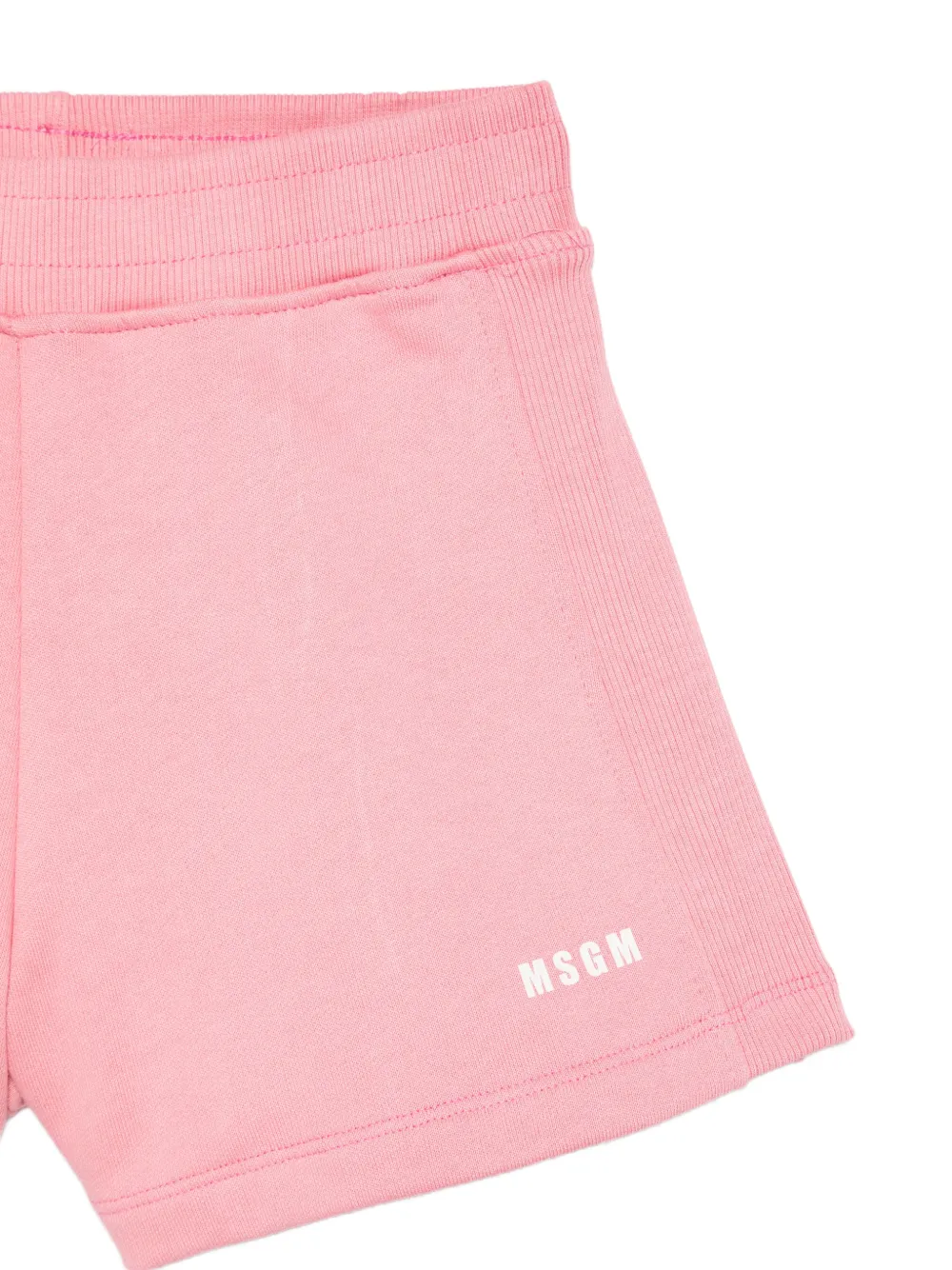 MSGM Kids Geribbelde shorts met elastische taille Roze