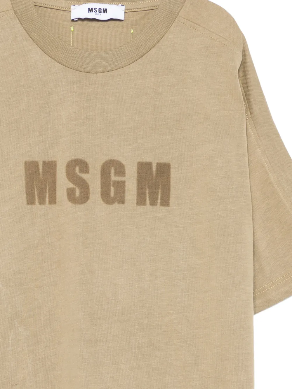 MSGM Kids T-shirt met logo Beige