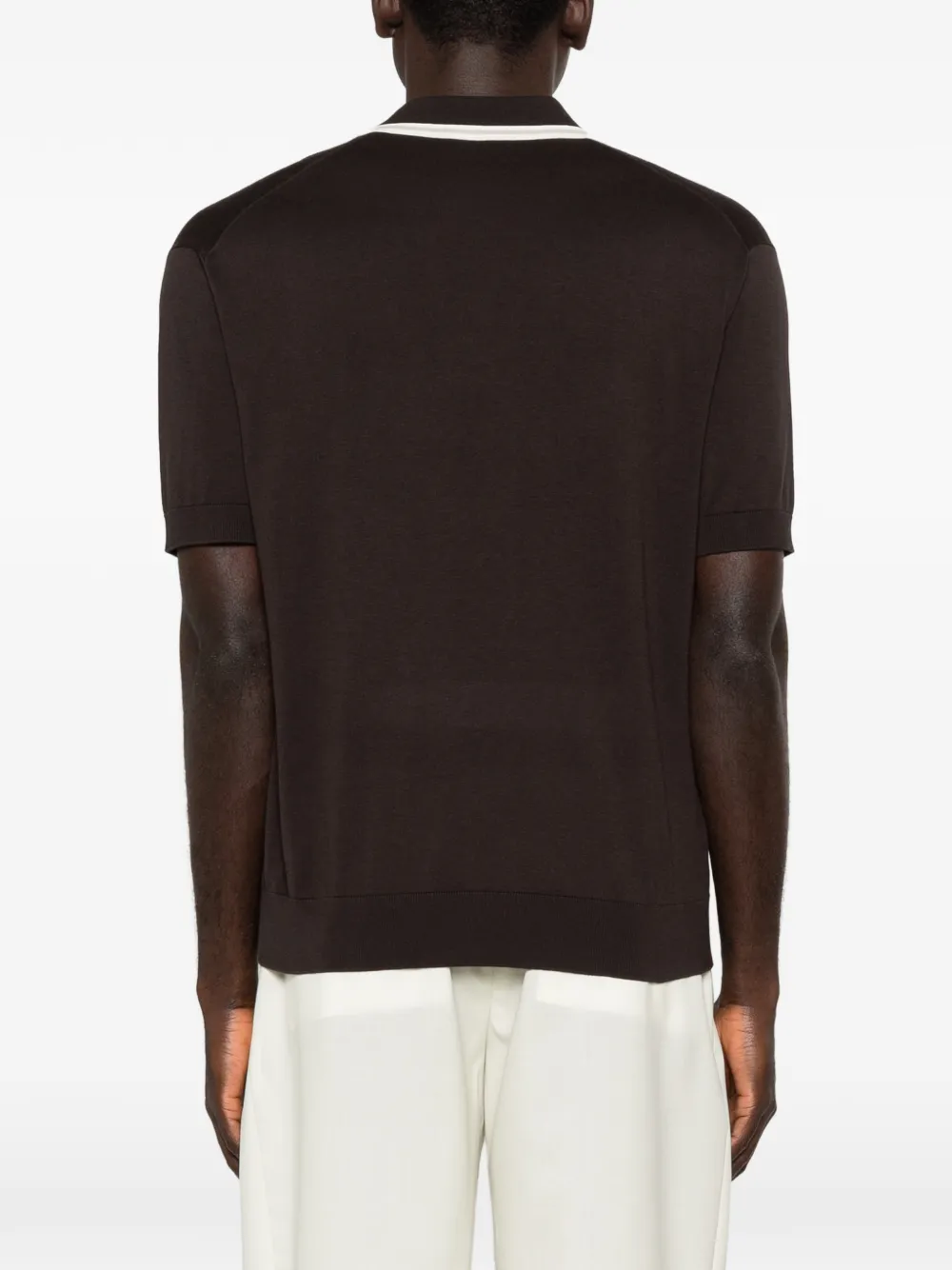 Paolo Pecora T-shirt met V-hals Bruin