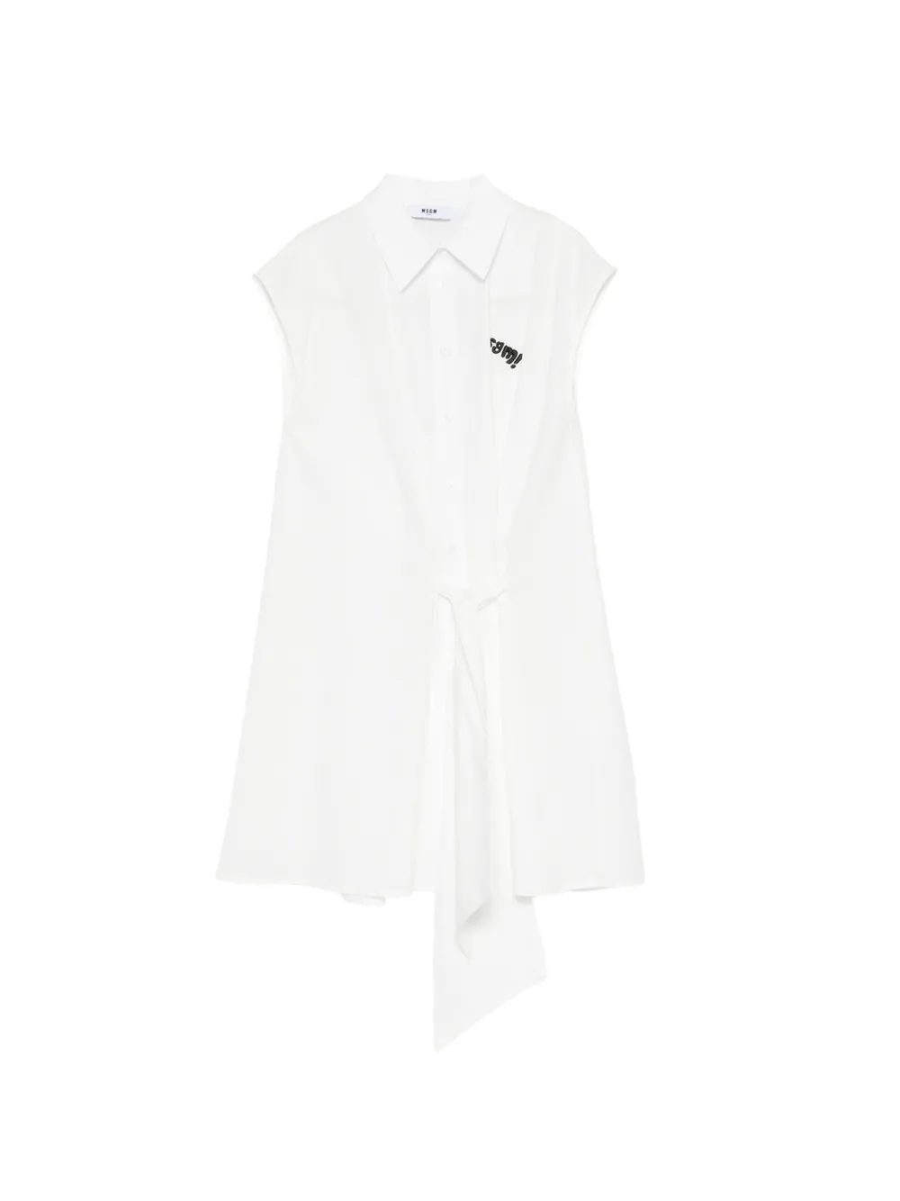 MSGM Kids logo-detail dress - Bianco