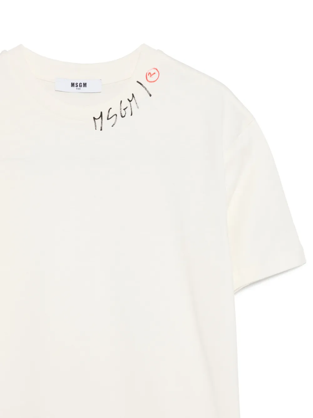 MSGM Kids T-shirt met logo Beige