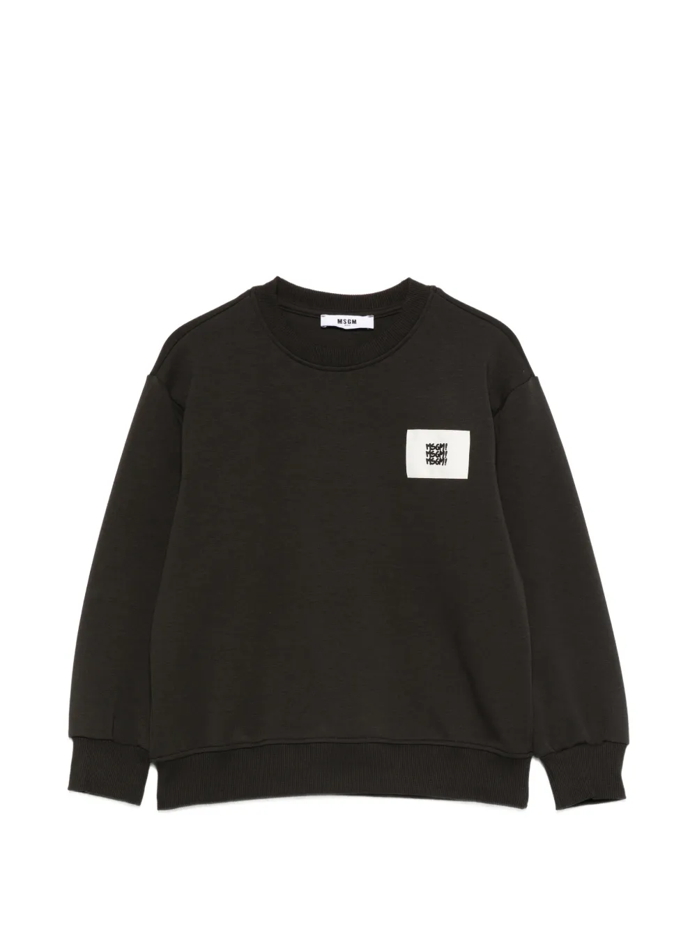 MSGM Kids logo-patch sweatshirt - Schwarz