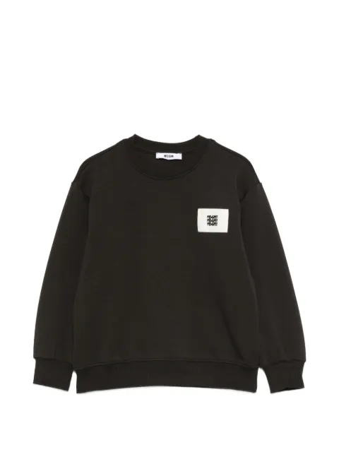 MSGM Kids sudadera con parche del logo