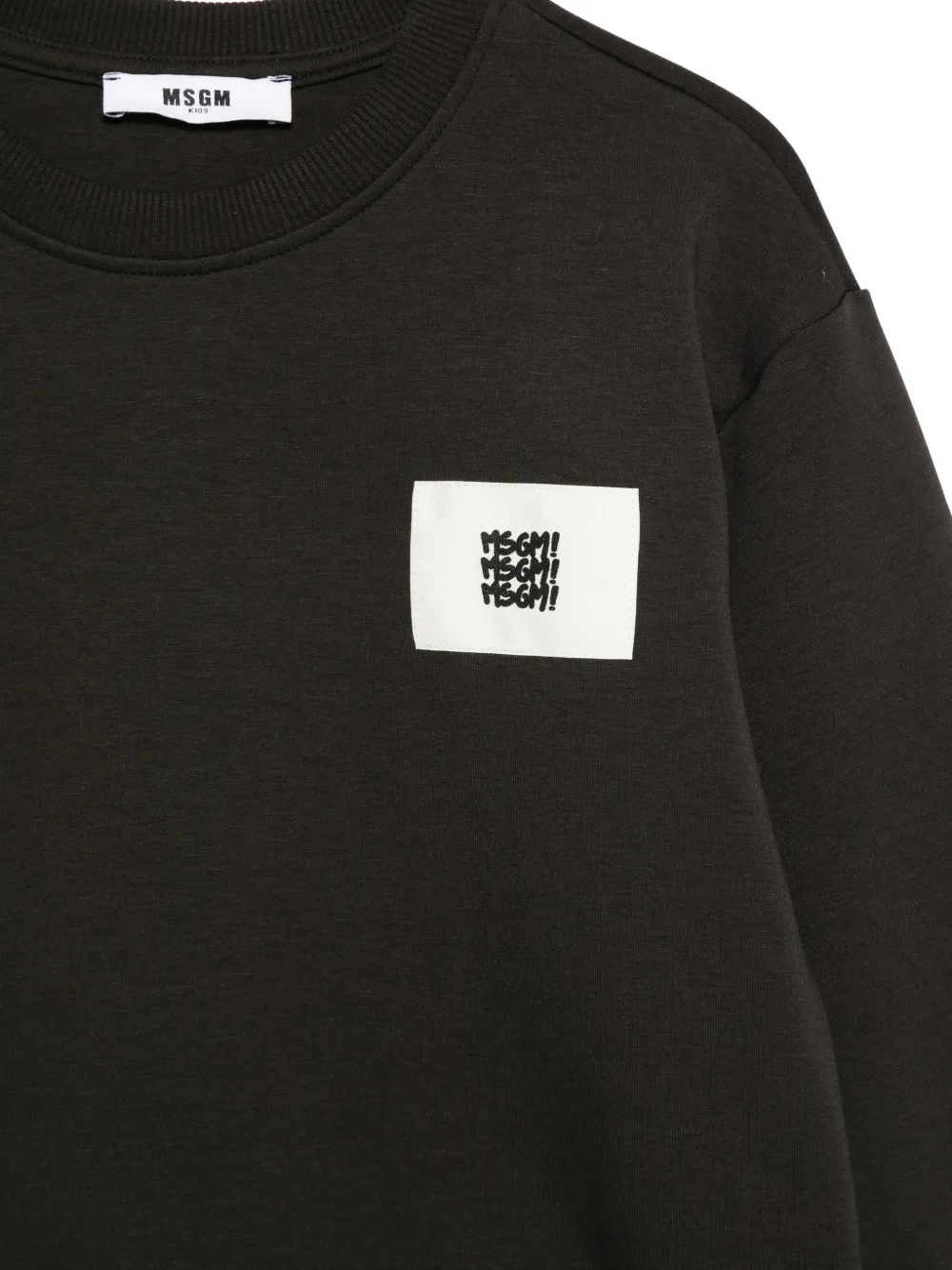 MSGM Kids Sweater met logopatch Zwart