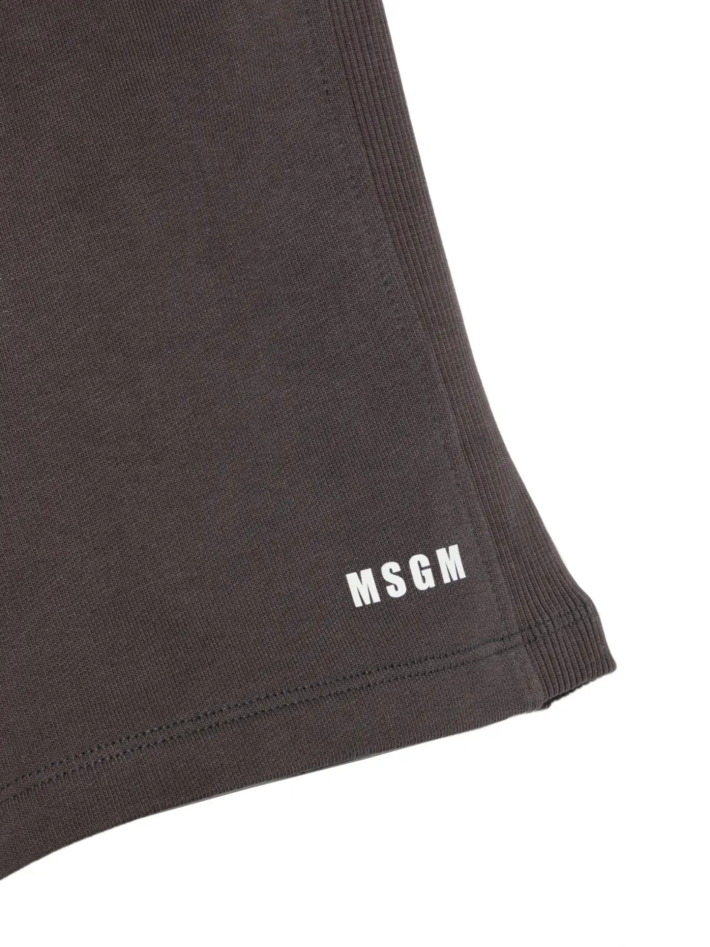  Msgm Kids Bermudas Con Logo - Gris 