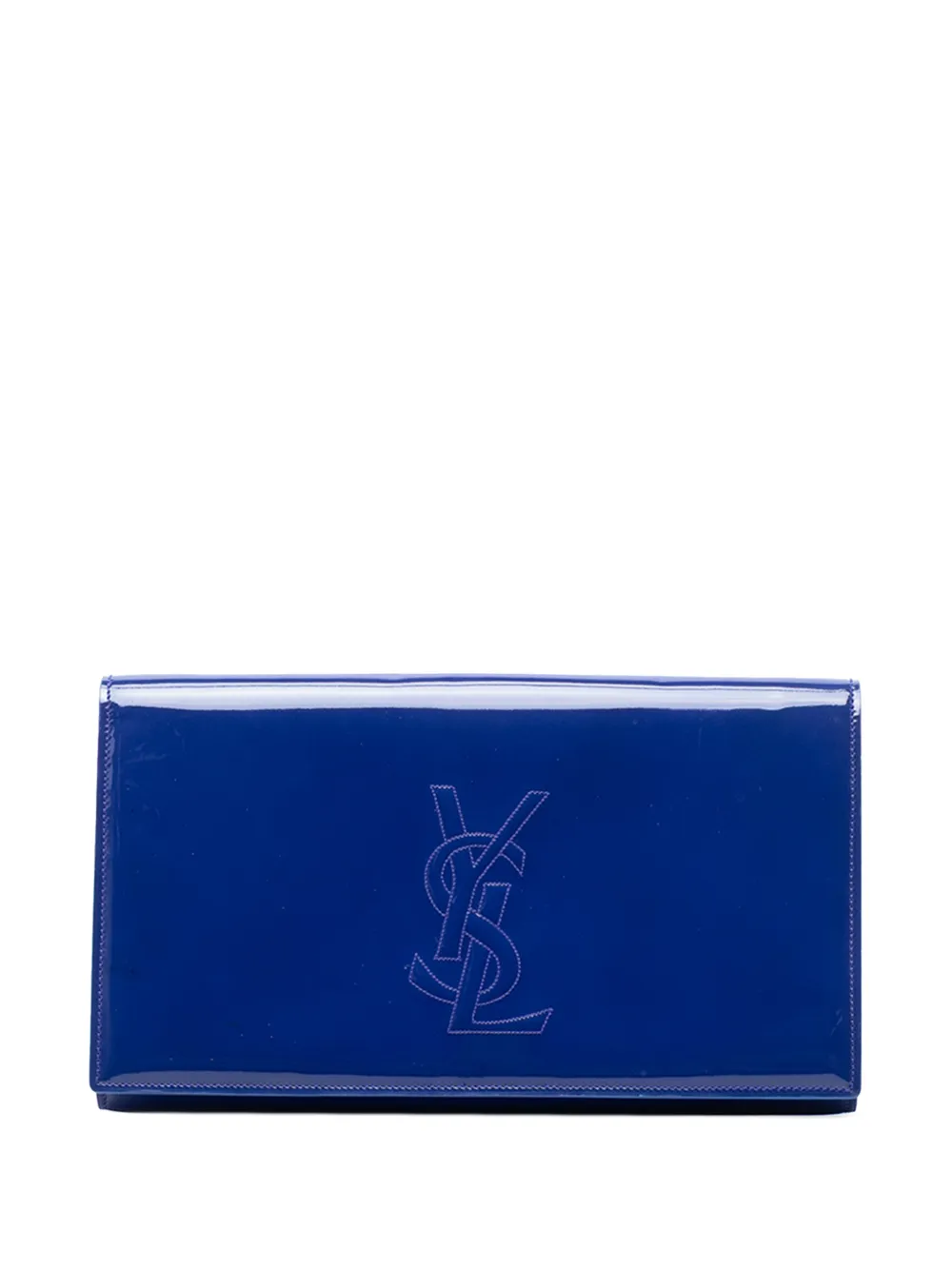 Saint Laurent Pre-Owned 2015 Patent Belle Du Jour clutch bag - Blu