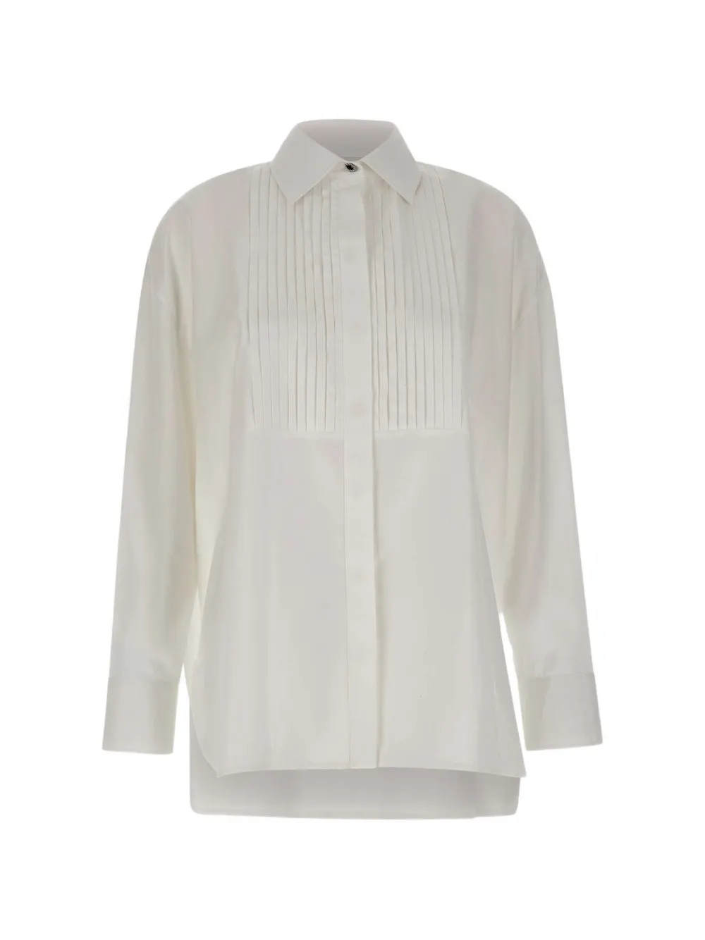 Golden Goose pleated-detail oversize shirt - Bianco