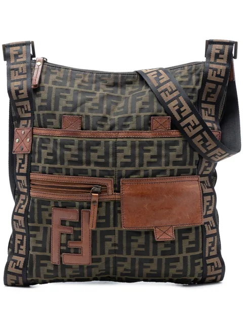 Fendi Pre-Owned 2000-2010 Zucca Canvas FF Flat Messenger Bag crossbody bag