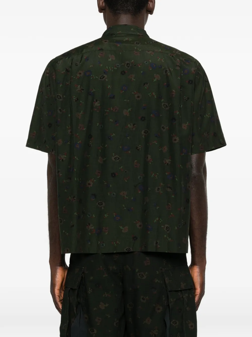 sacai Overhemd met bloemenprint Groen