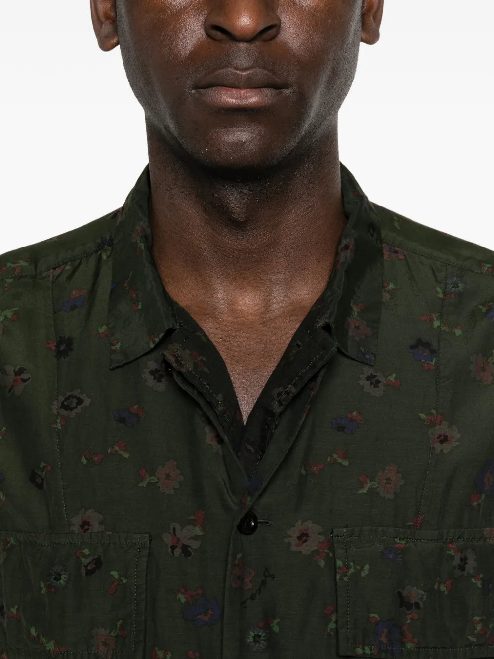 sacai Overhemd met bloemenprint Groen