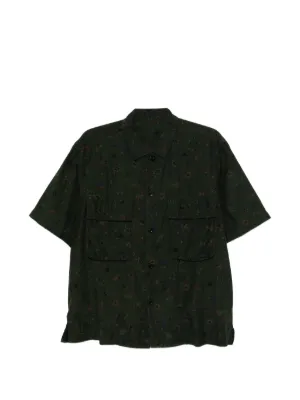 Sacai フローラル シャツ | ブラック | FARFETCH JP