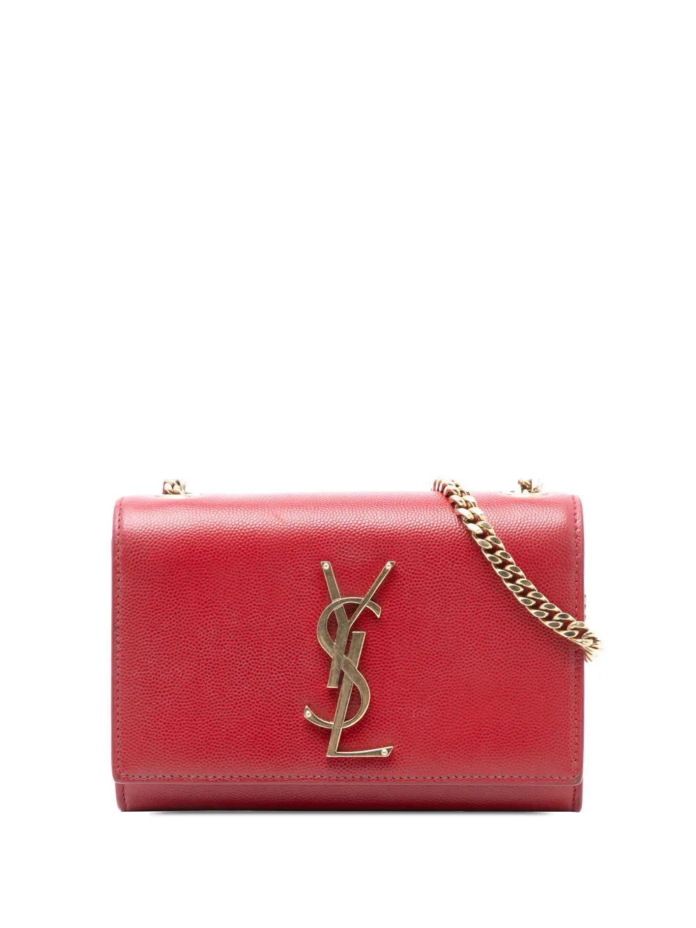 Saint Laurent Pre-Owned 2014 Small Leather Monogram Kate crossbody bag - Rosso