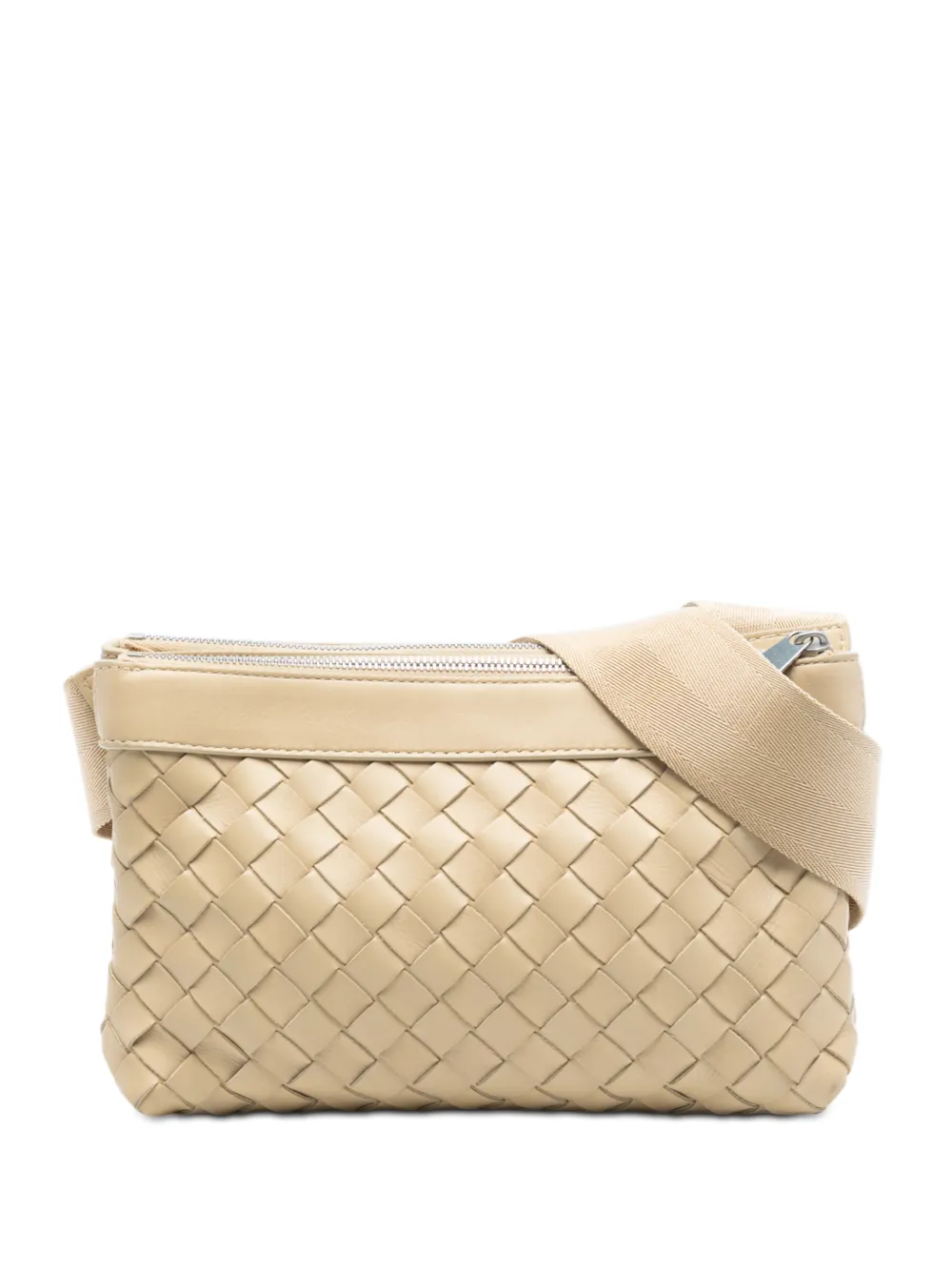 Bottega Veneta Pre-Owned 2012-2025 Nappa Intrecciato Double Zip crossbody bag - Marrone