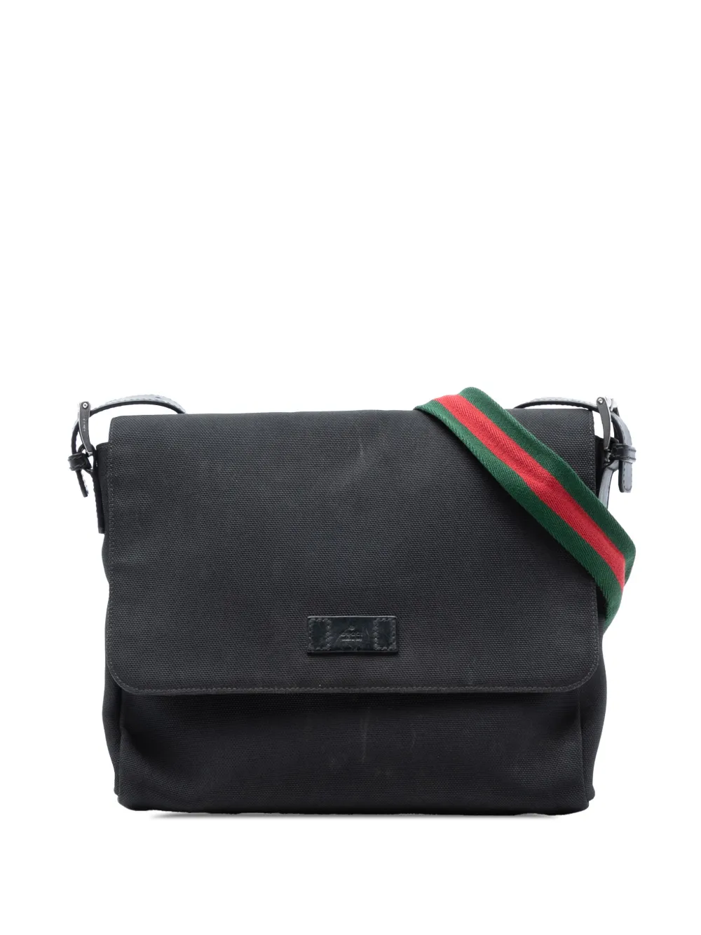 Gucci Pre-Owned 2016-2026 Techno Canvas Web Flap Messenger Bag crossbody bag - Nero