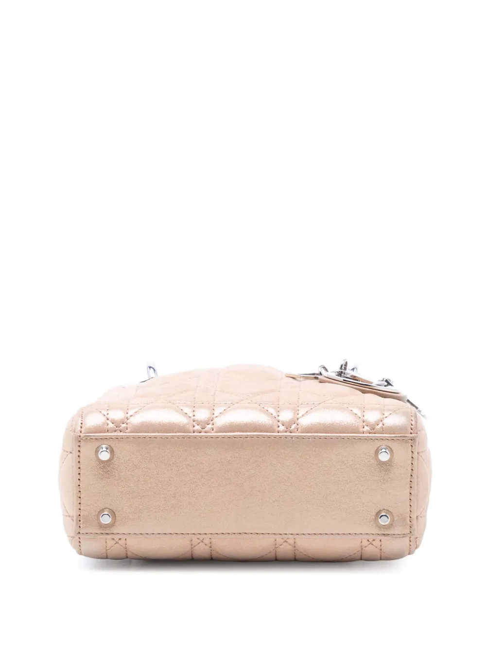 2015 Mini Iridescent Lambskin Cannage Lady Dior Satchel