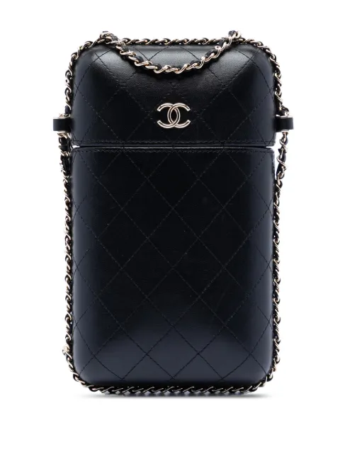CHANEL Pre-Owned 2018 CC Quilted Lambskin Chain Around Phone Holder crossbody bag