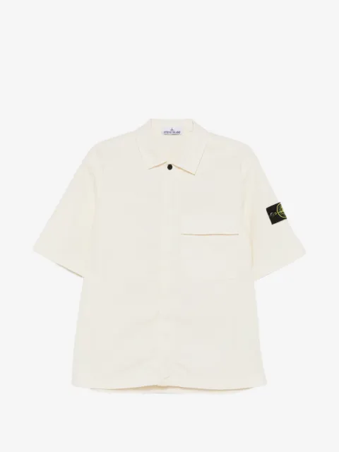 Stone Island 1100025 stretch organic cotton twill shirt