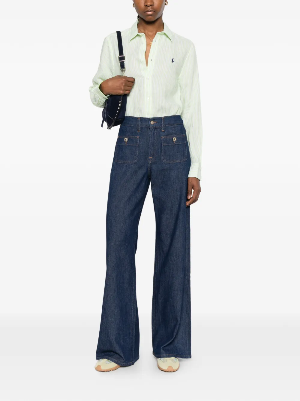  7 For All Mankind Lotta Patch Pocket Tailorless Jeans - Blue 