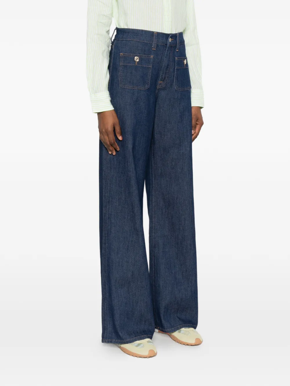  7 For All Mankind Lotta Patch Pocket Tailorless Jeans - Blue 