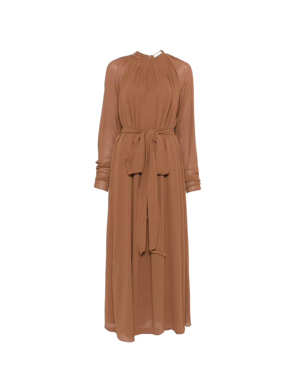 JOSEPH Pinky tie-waist midi dress - Marrone