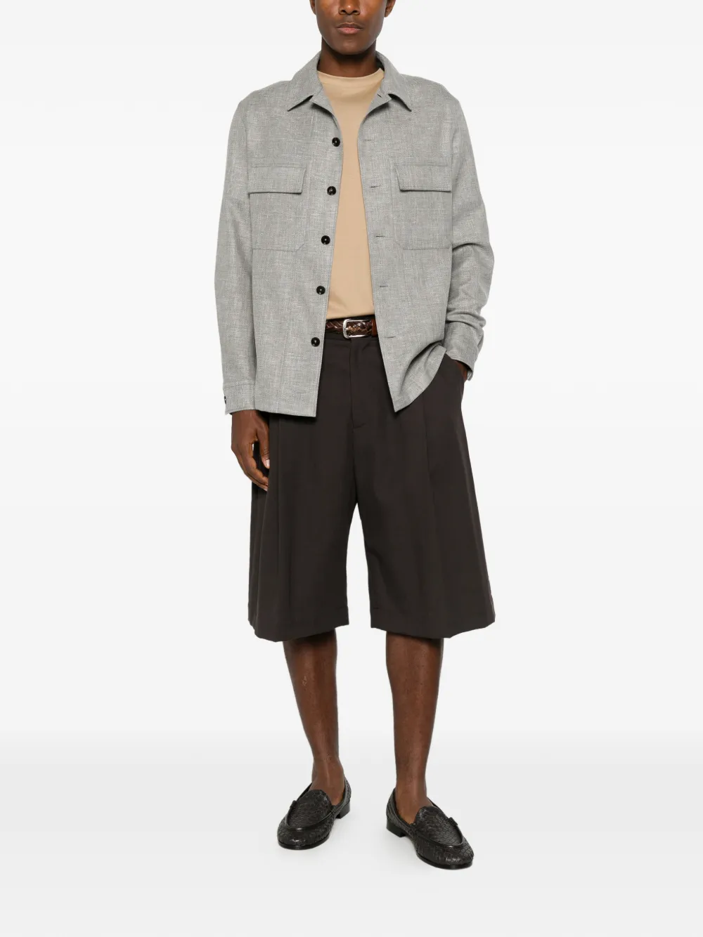 Zegna T-shirt met ronde hals Beige
