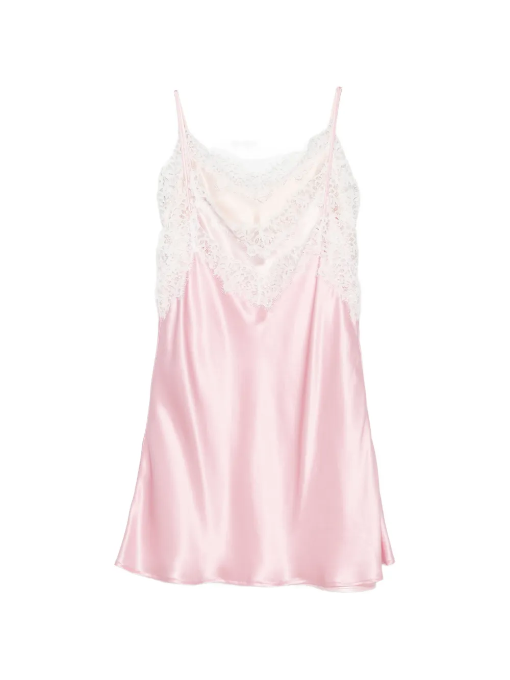 Viktor & Rolf Minikleid im Layering-Look mit Spitzenbesatz - Rosa