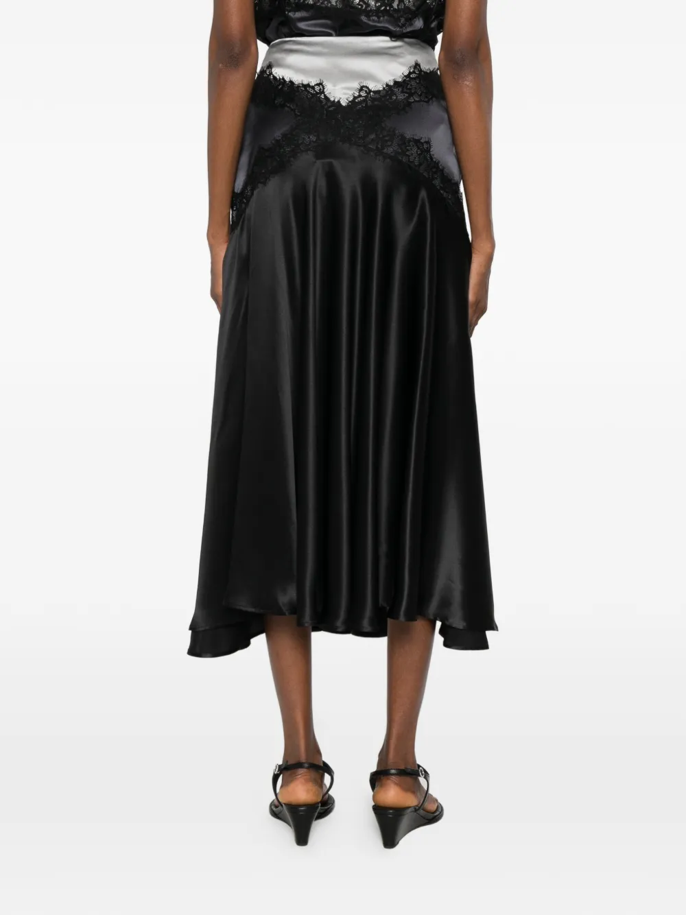 Viktor & Rolf Midi-rok met kant Zwart