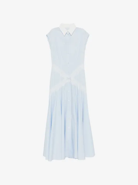 Viktor & Rolf vestido camisero con ribete de encaje