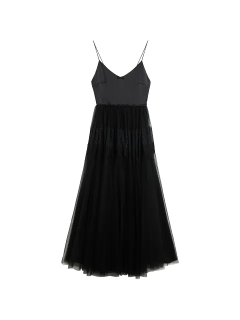 Viktor & Rolf tulle lace-trim maxi dress