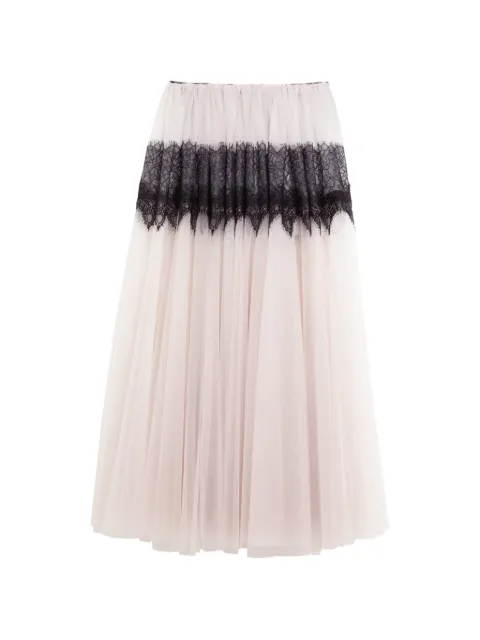 Viktor & Rolf tulle lace-trim maxi skirt