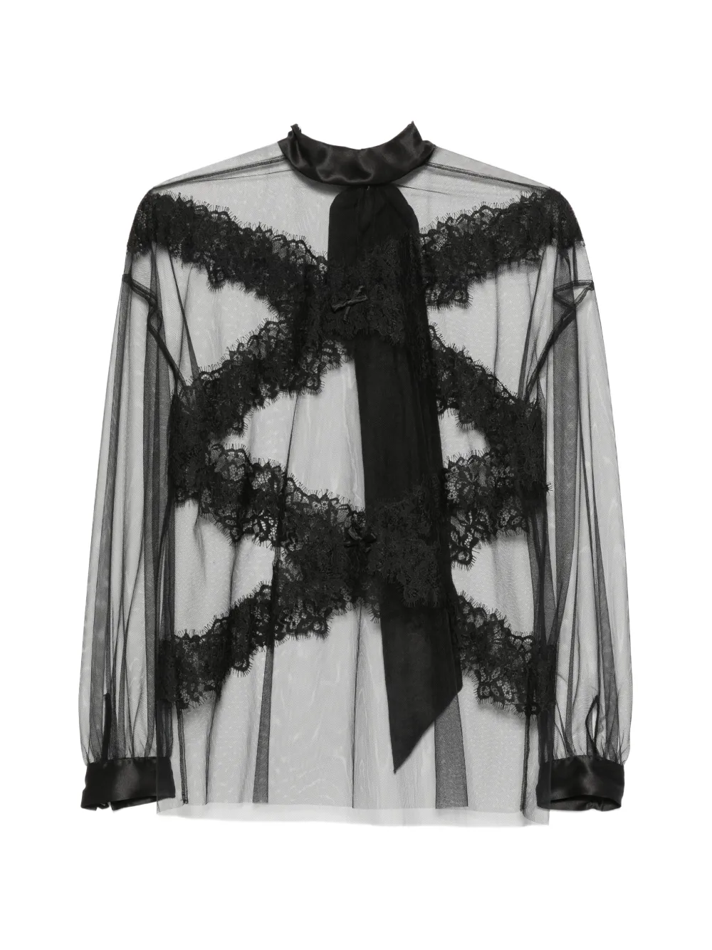 Viktor & Rolf lace-trim blouse - Black