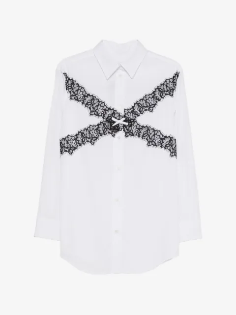 Viktor & Rolf lace-trimmed bow-detail shirt