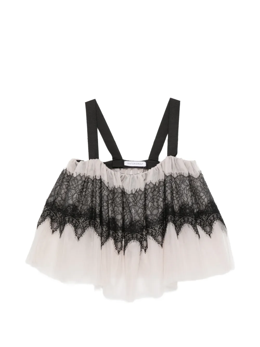 Viktor & Rolf Bluse mit Spitzenborten - Grau