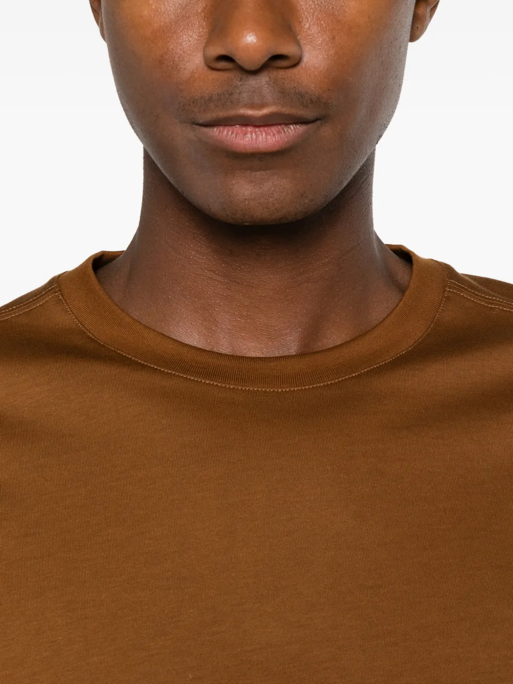 Zegna T-shirt met ronde hals Bruin