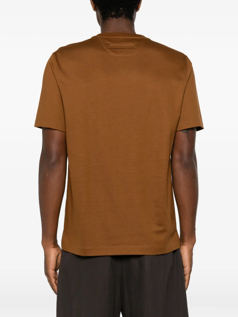 Zegna T-shirt met ronde hals Bruin