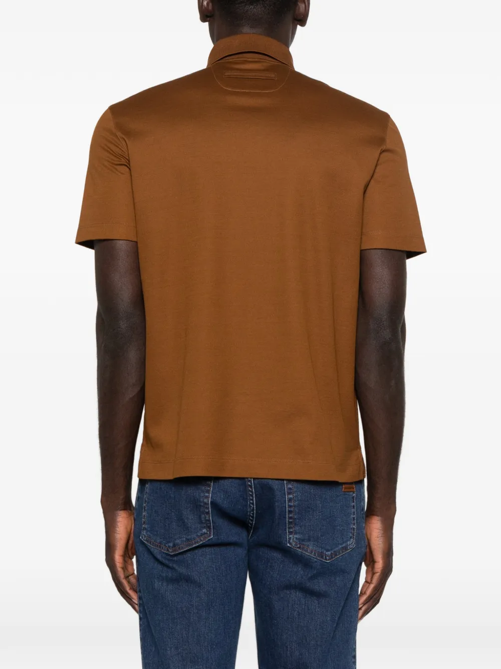 Zegna Poloshirt met korte mouwen Bruin