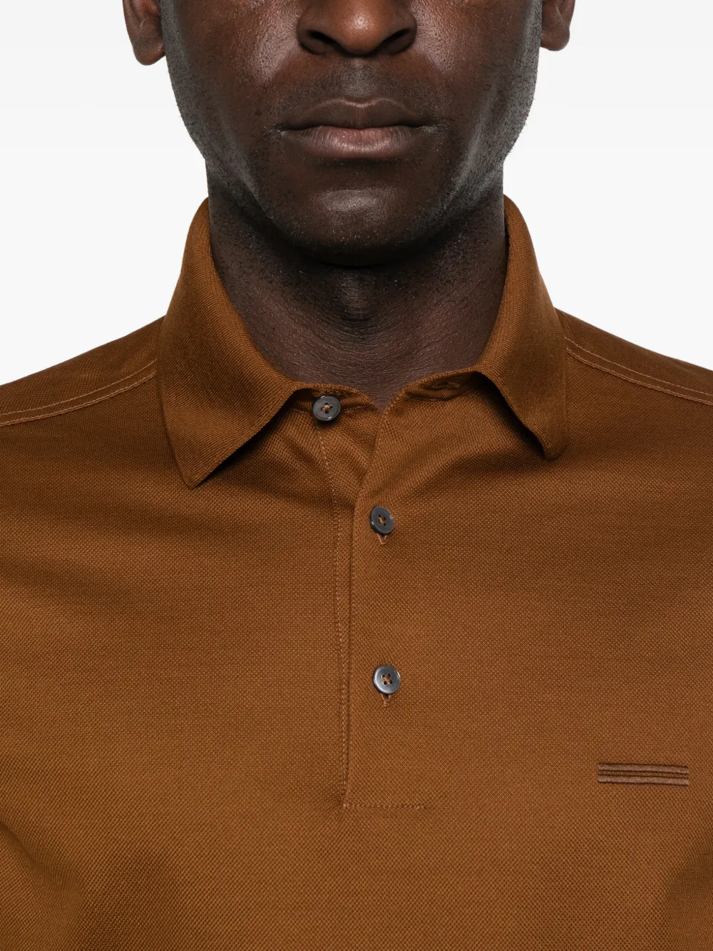Zegna Poloshirt met korte mouwen Bruin