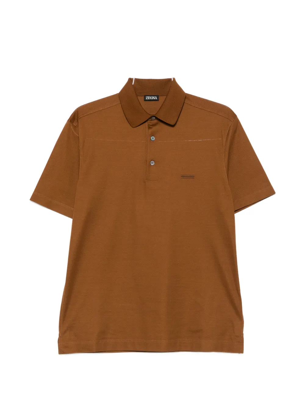 Zegna short-sleeve polo shirt - Marrone