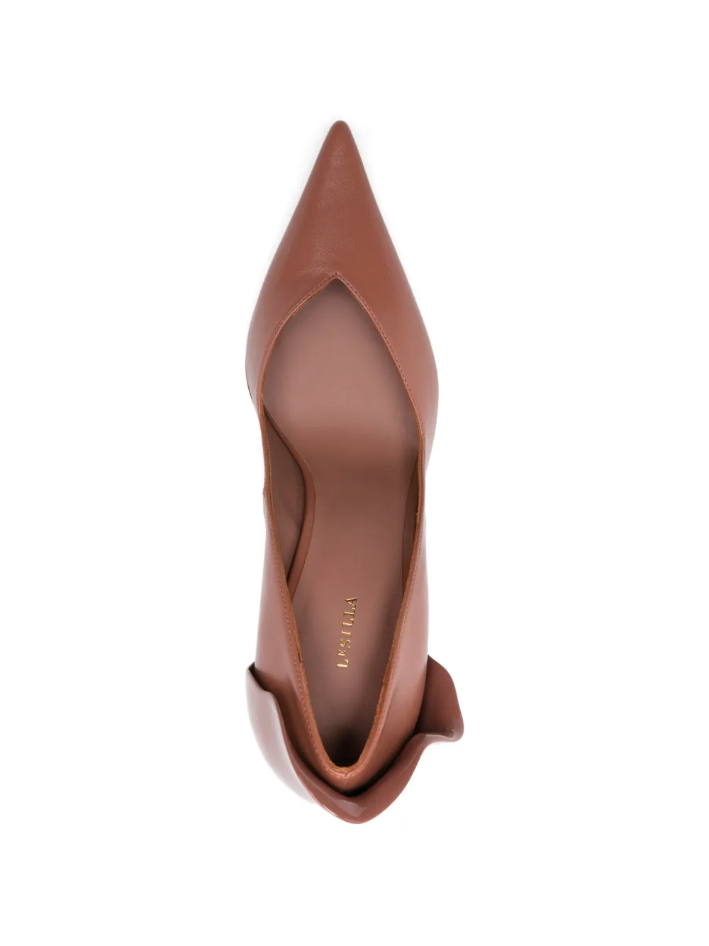 Le Silla Petalo pumps met ruches en puntige neus Beige