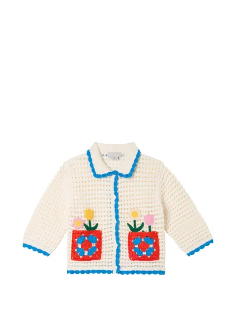 Stella McCartney Kids floral-applique cardigan