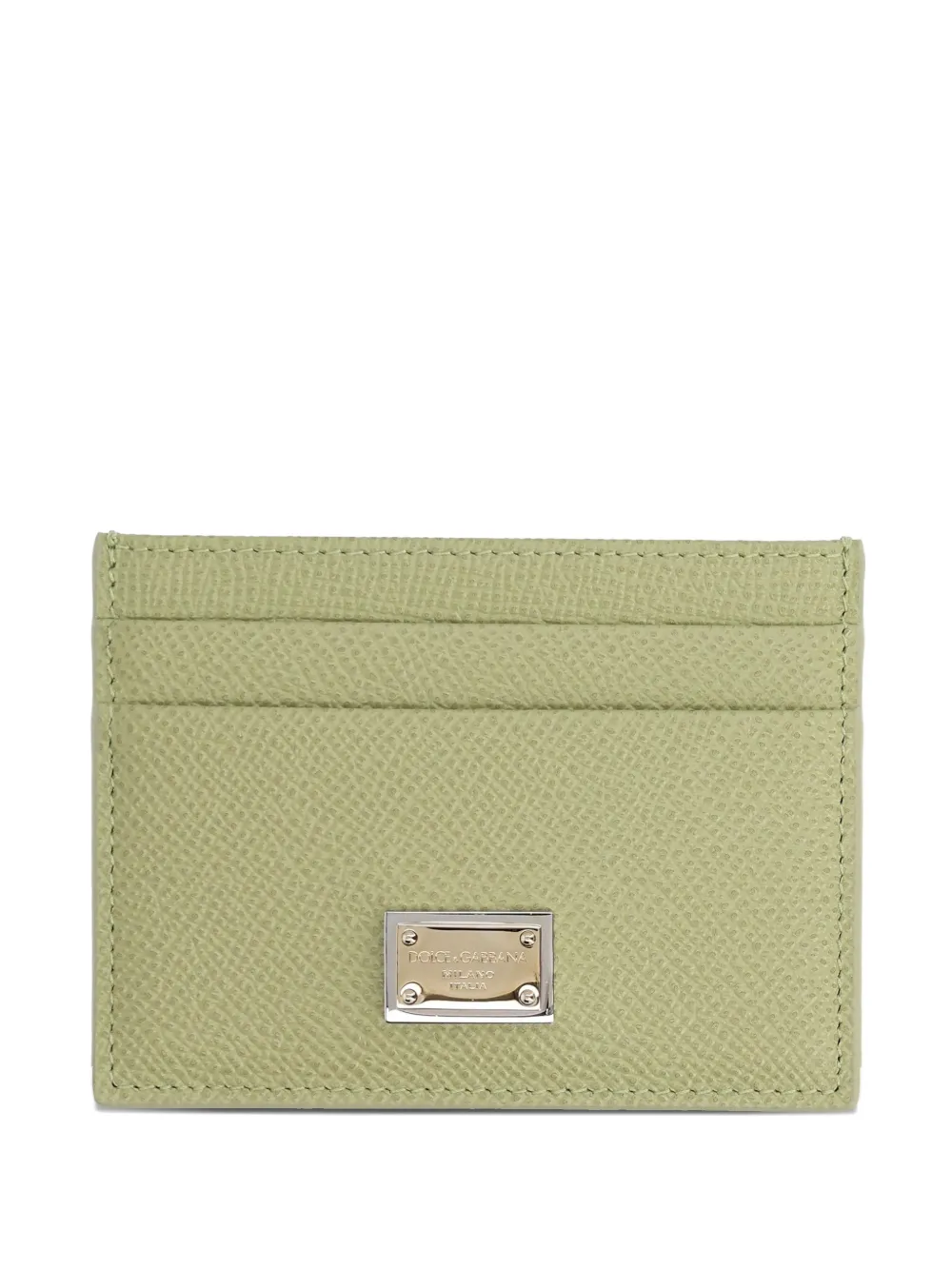 Dolce & Gabbana plaque-logo card holder - Verde
