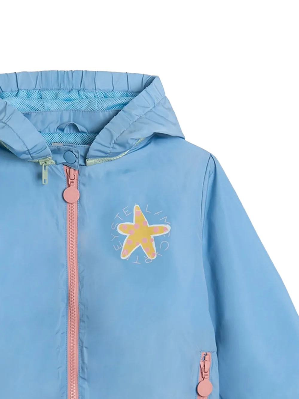 Stella McCartney Kids Jack met capuchon en zeesterdetail Blauw