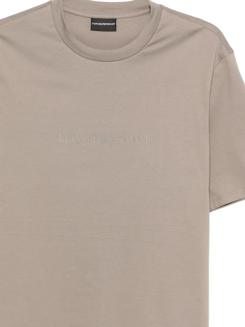 Emporio Armani T-shirt met ronde hals Beige