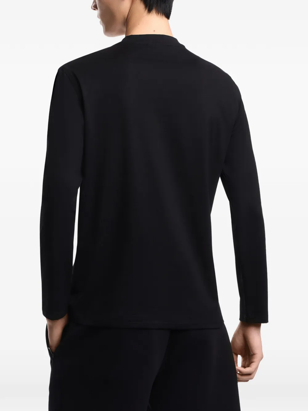 Emporio Armani T-shirt met lange mouwen Zwart