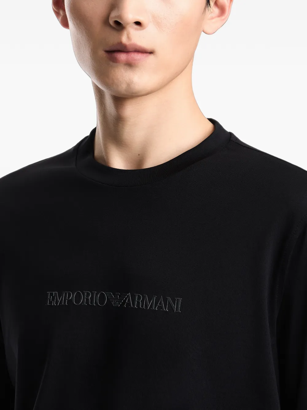 Emporio Armani T-shirt met lange mouwen Zwart